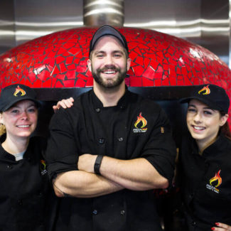 Marra Forni Rotator Brick Oven Client PizzaFire Pose For A Team Picture