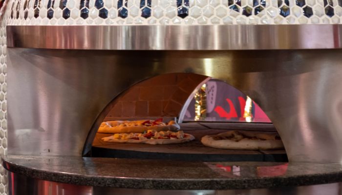 commercial pizza oven in a pass thru configuration image