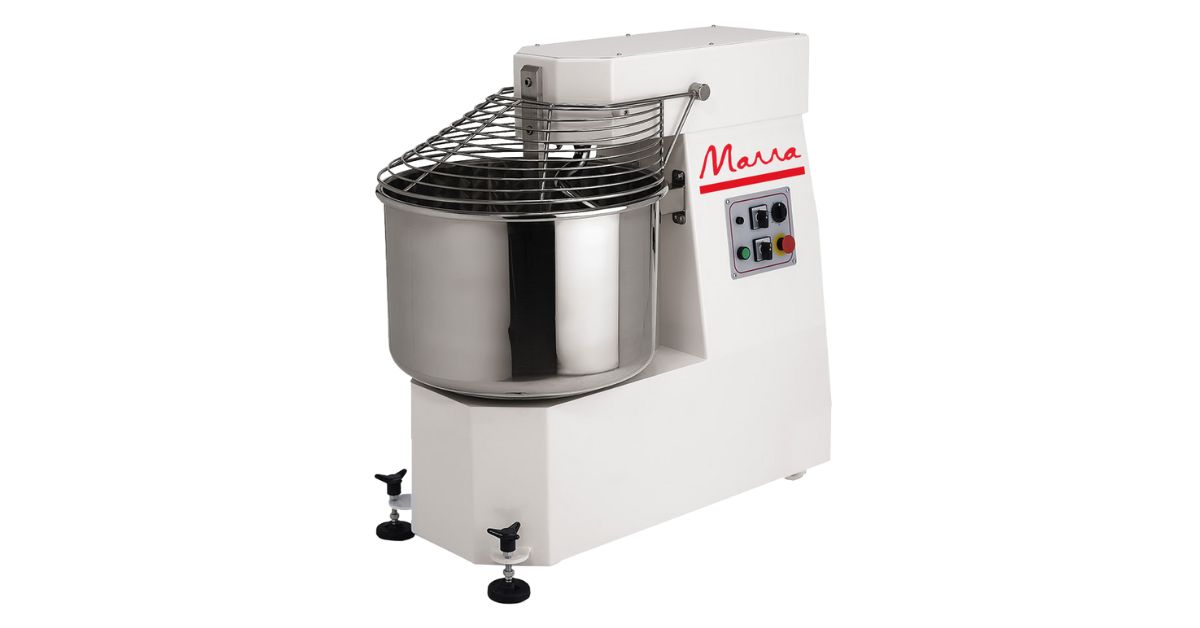 Rolling kitchen cart for spiral dough mixers, made in USA!